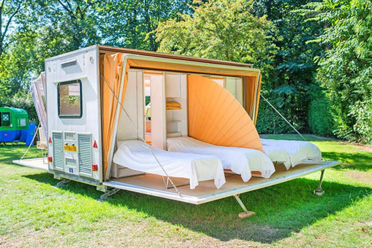 Прицеп минидом на колесах