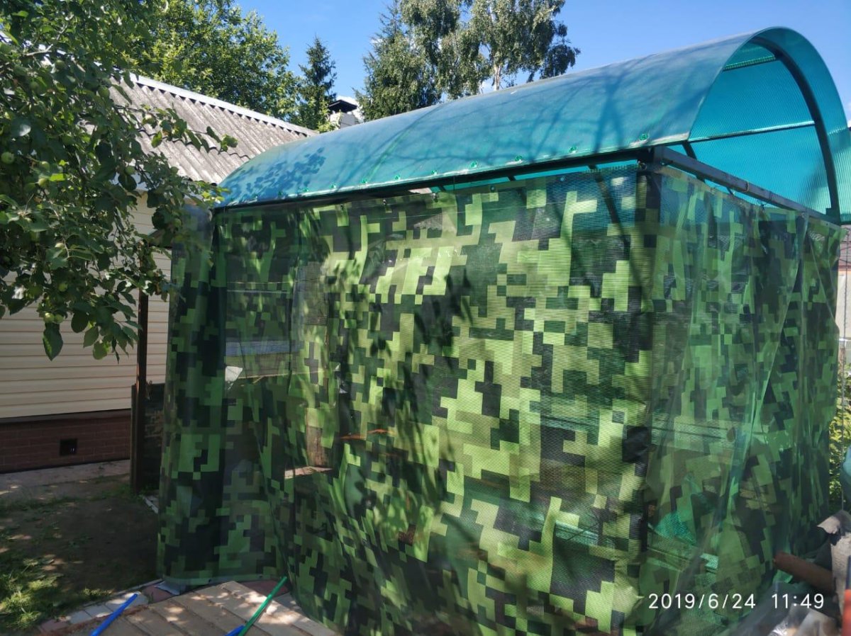 Маскировочная сетка для беседки