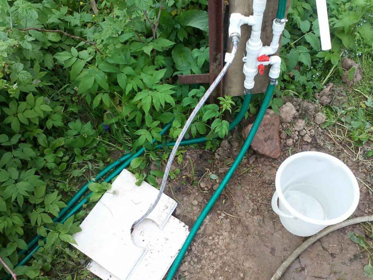 Водопровод для полива на даче из полипропиленовых труб