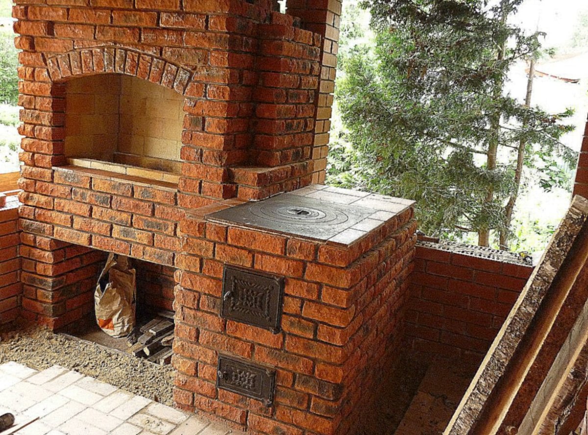 Печь-барбекю"Дачная Кантри"