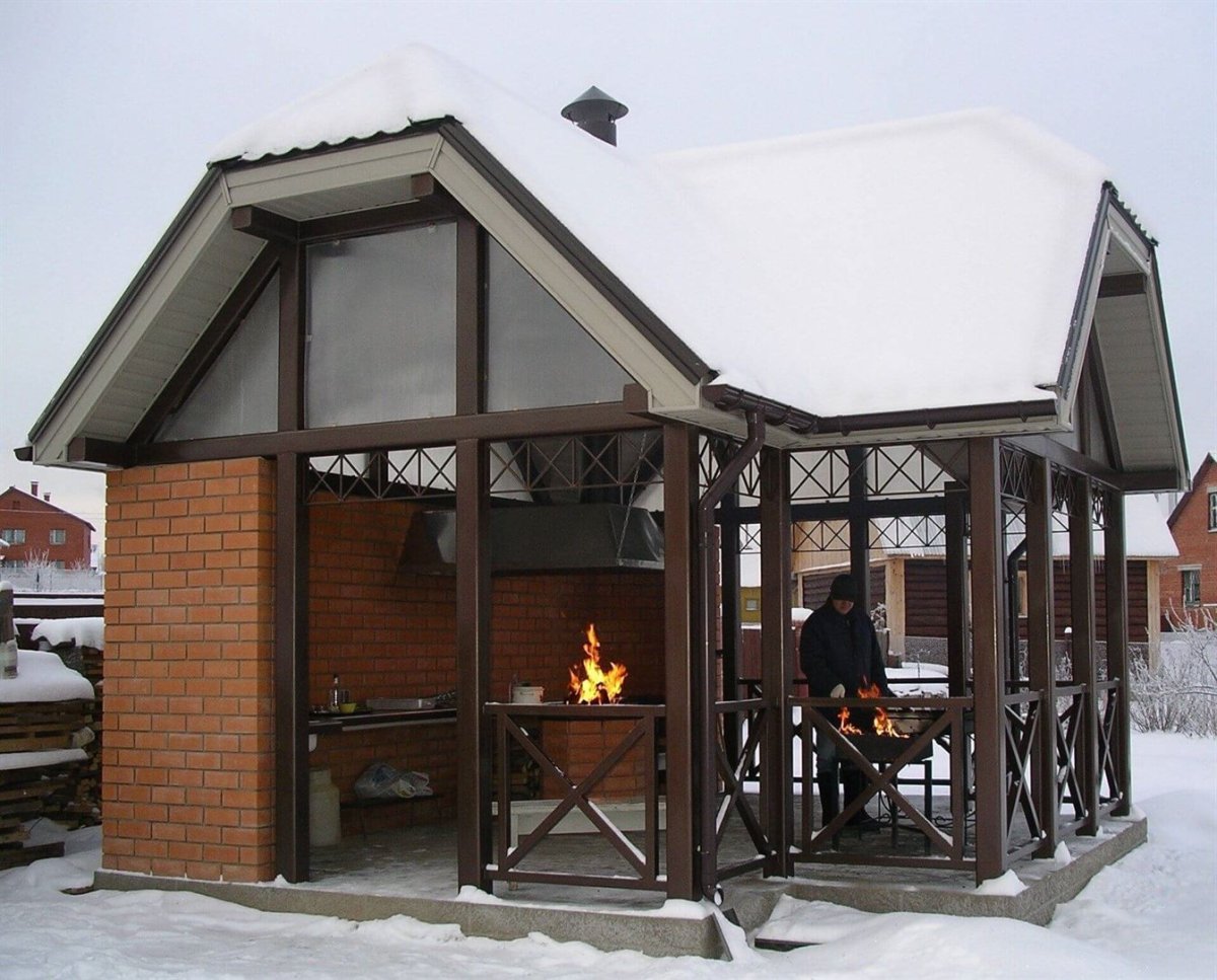 Дачные беседки с мангалом