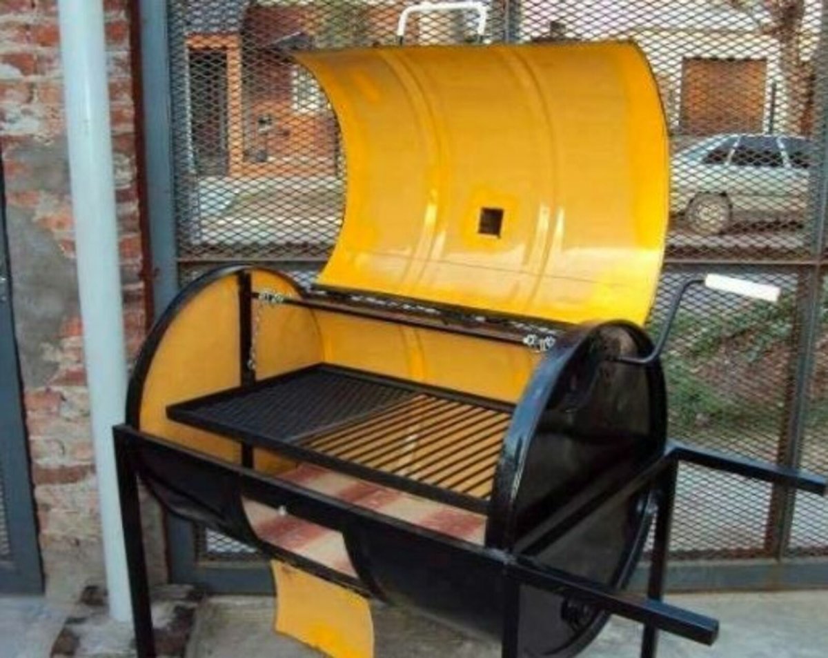 Мангал из бочки 200 литров