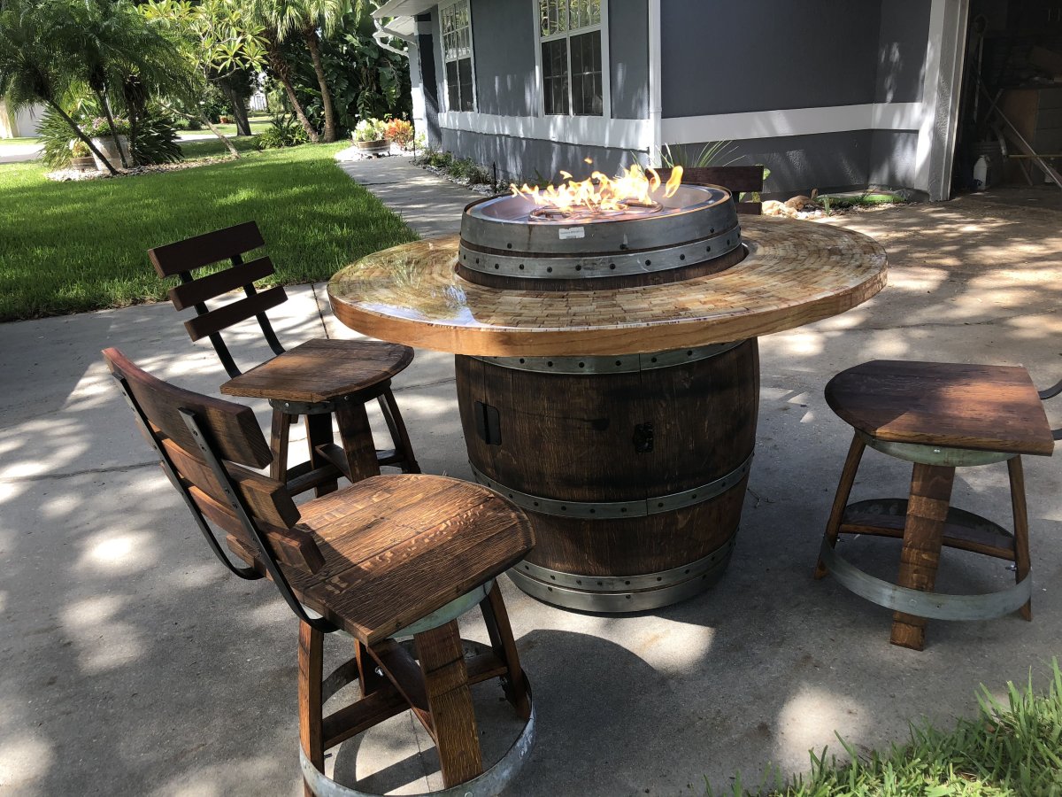 Бочка для костра во дворе