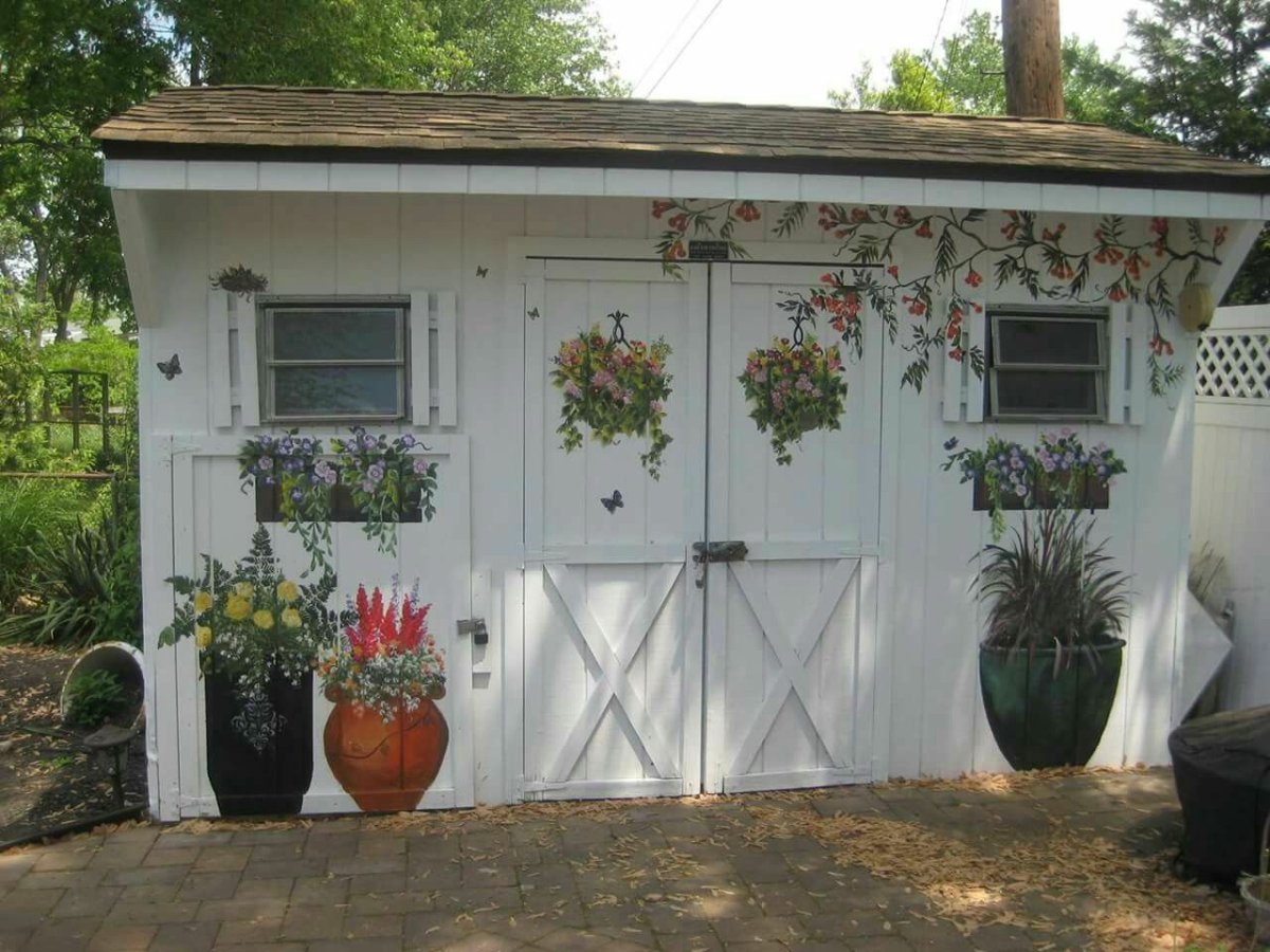 Красивый сарай для дачи