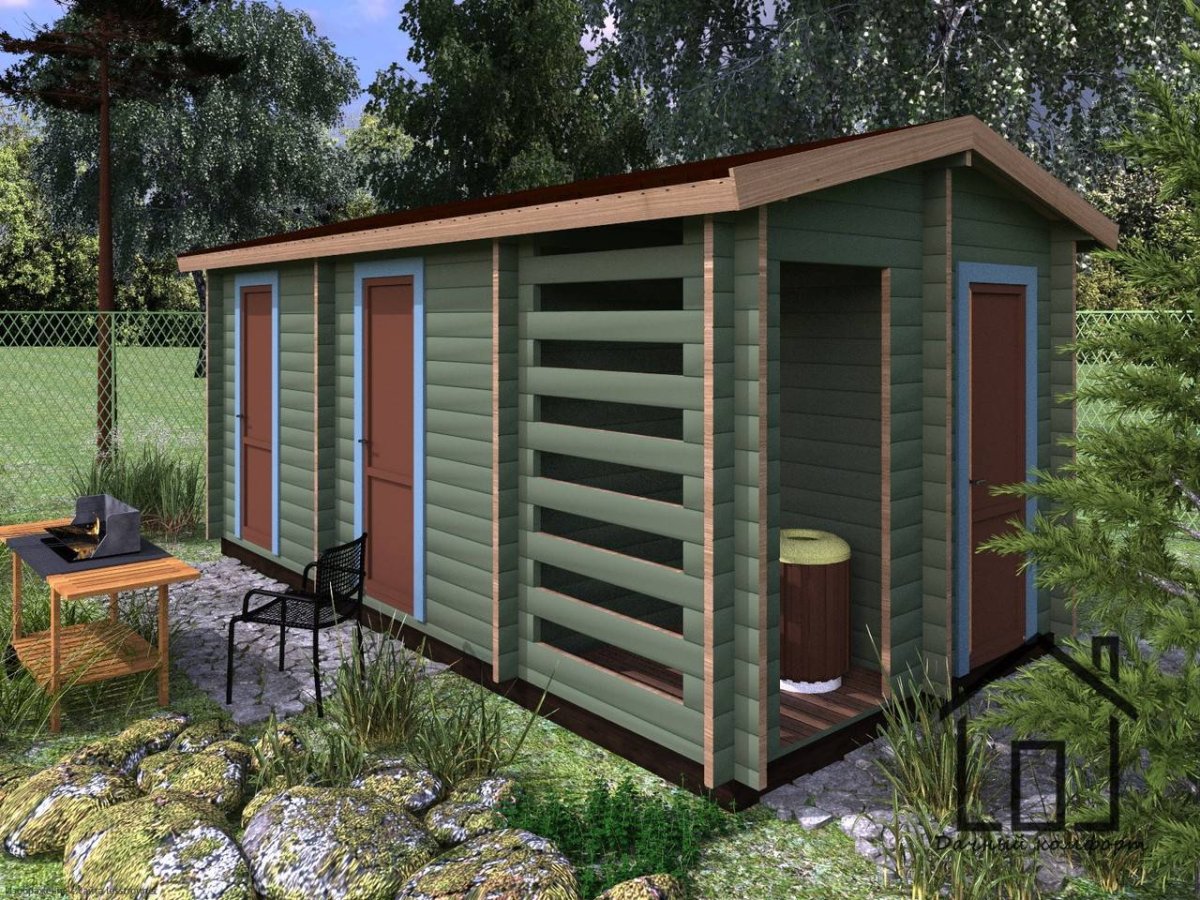 Хозблок с дровником 3х2