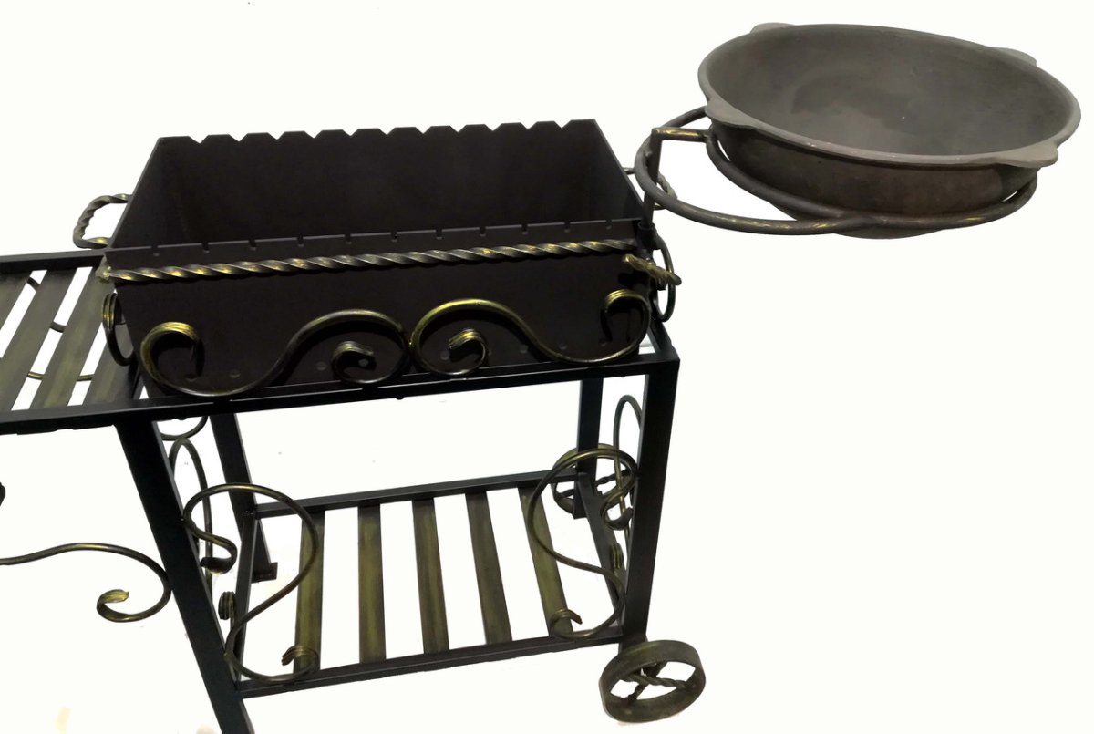 Мангал с крышей Grill area 140,2х118,6х209,4см сталь 3мм