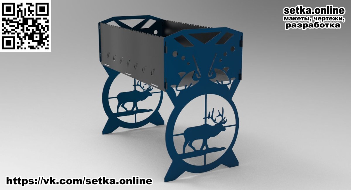 Мангал рыбалка DXF