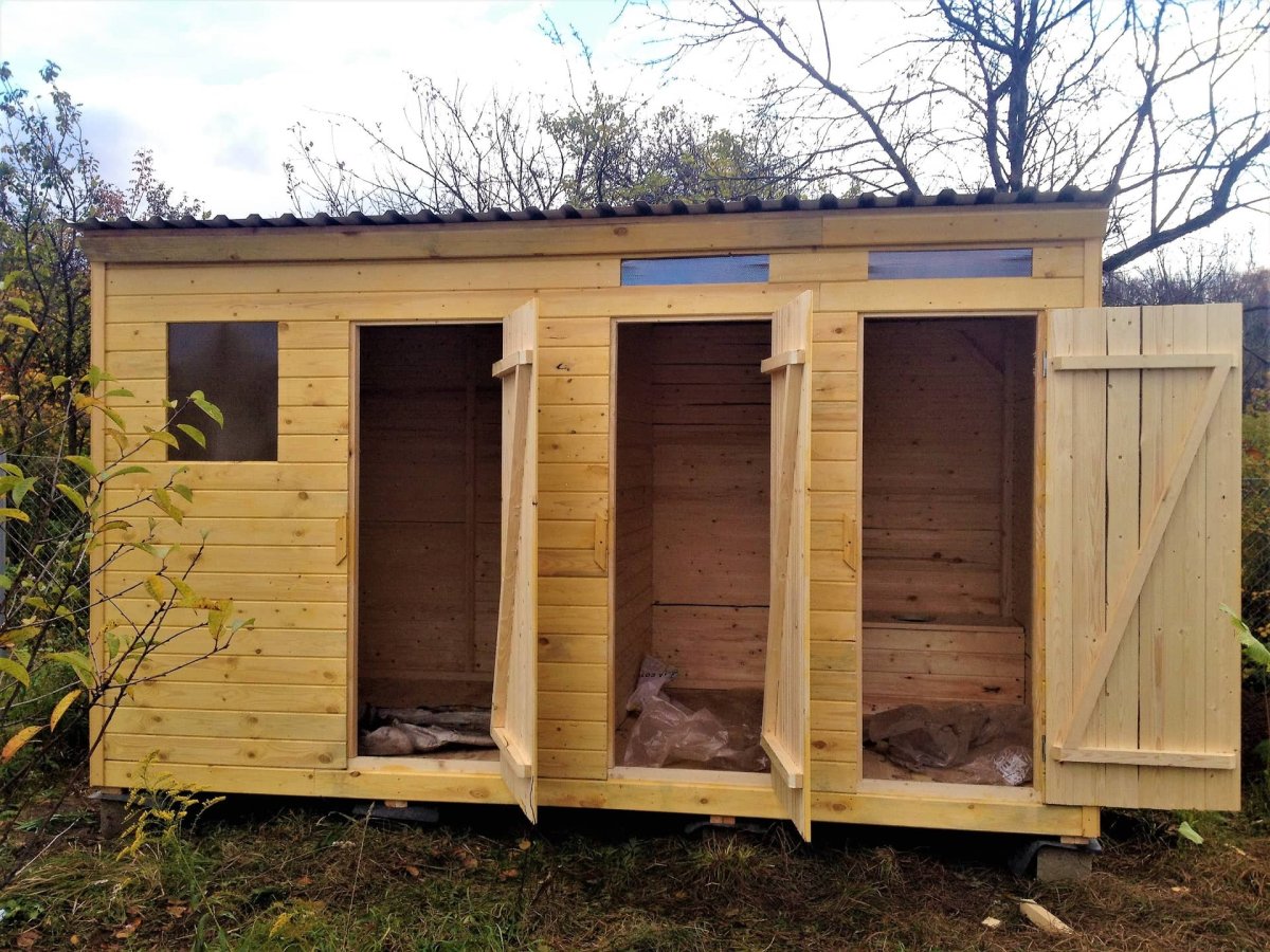 Туалет с хозблоком для дачи