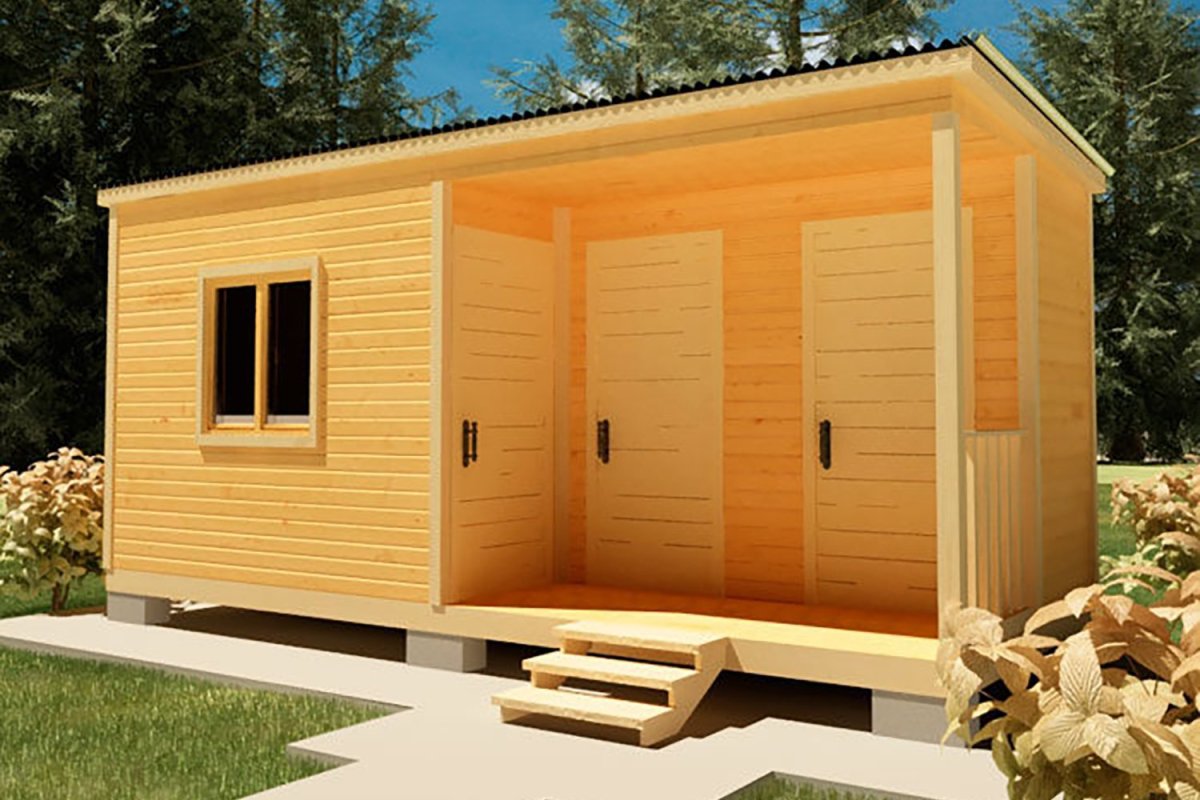 Хозблок 3 в1 душ туалет и сарай