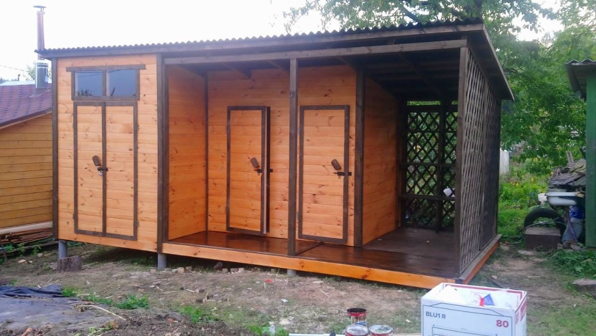 Хозблок с дровником 6х2.5