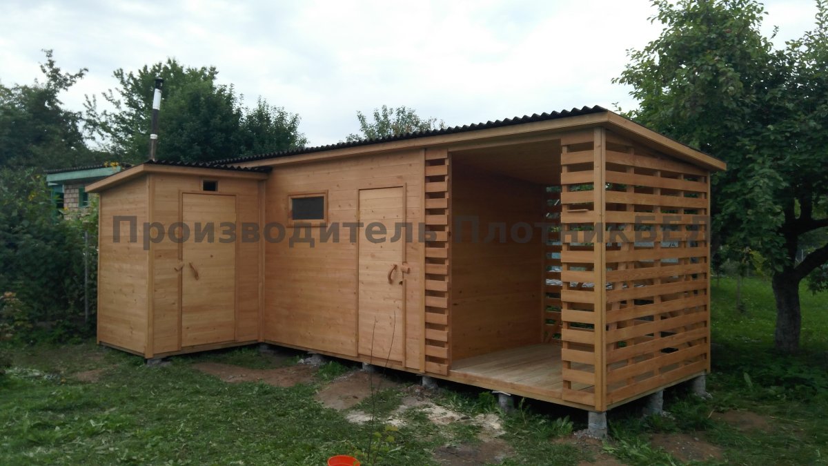 Хозблок 3 в1 душ туалет и сарай