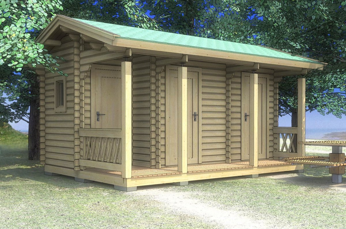 Хозблок с дровником 4х2