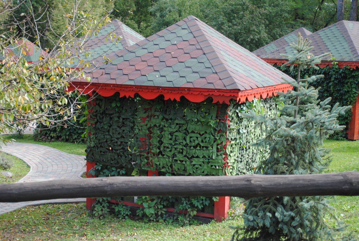 Маскировочная сеть для беседки