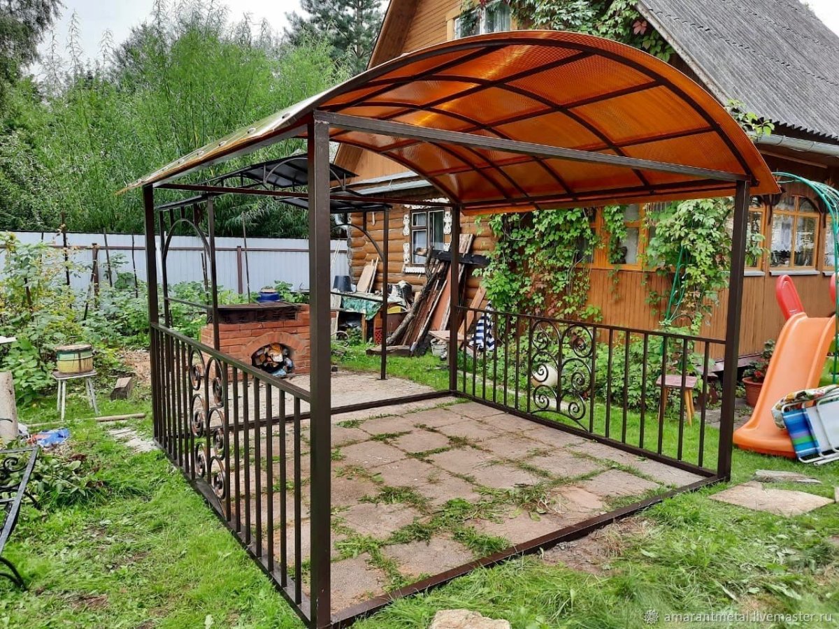 Перила для беседки из металла