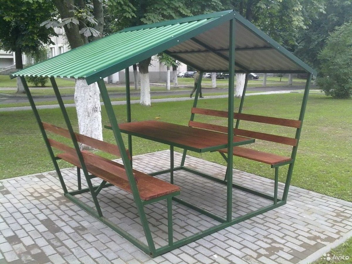 Беседка из профтрубы 2х2