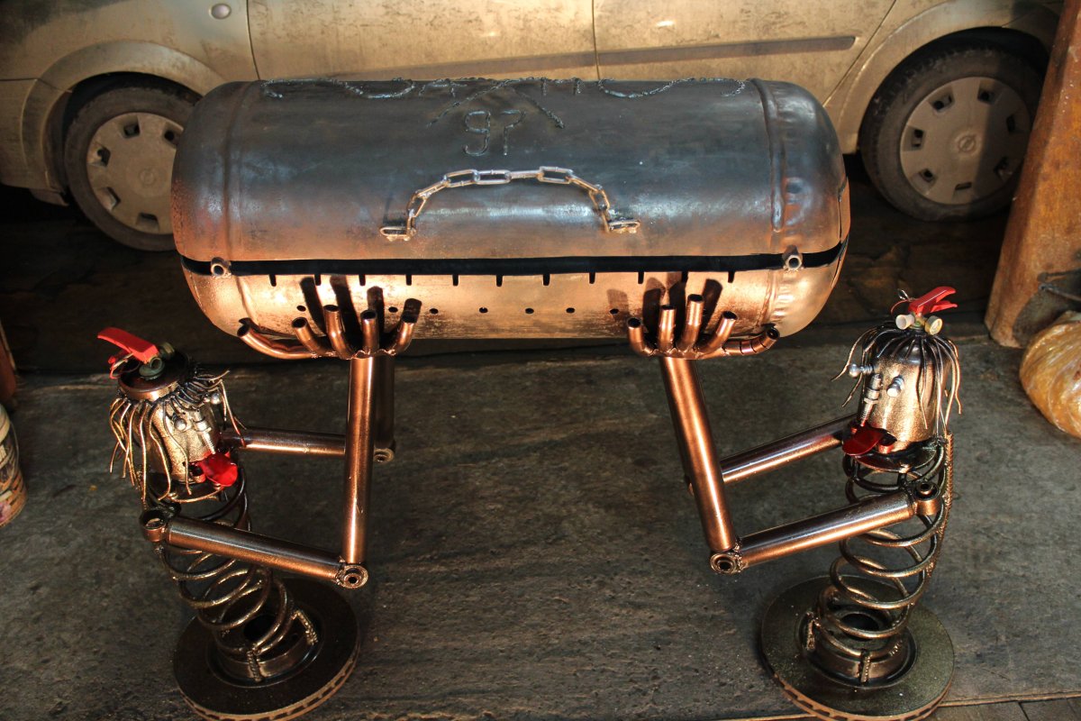 Мангал из газового баллона 27л