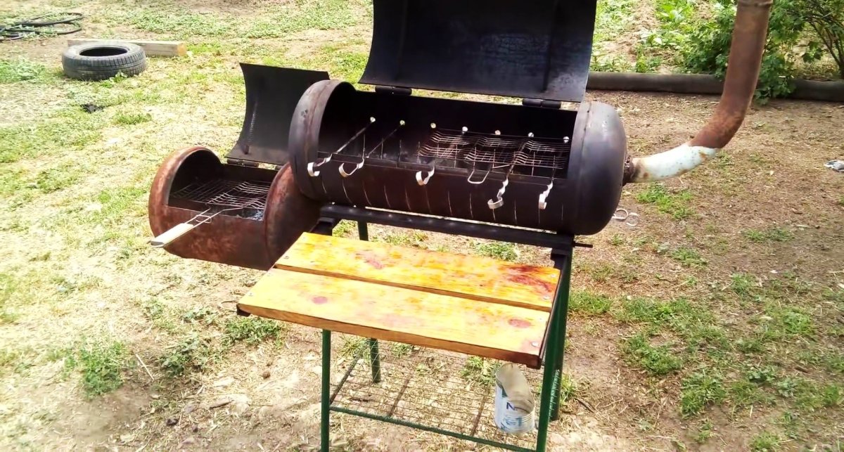 Мангал коптилка из газового баллона