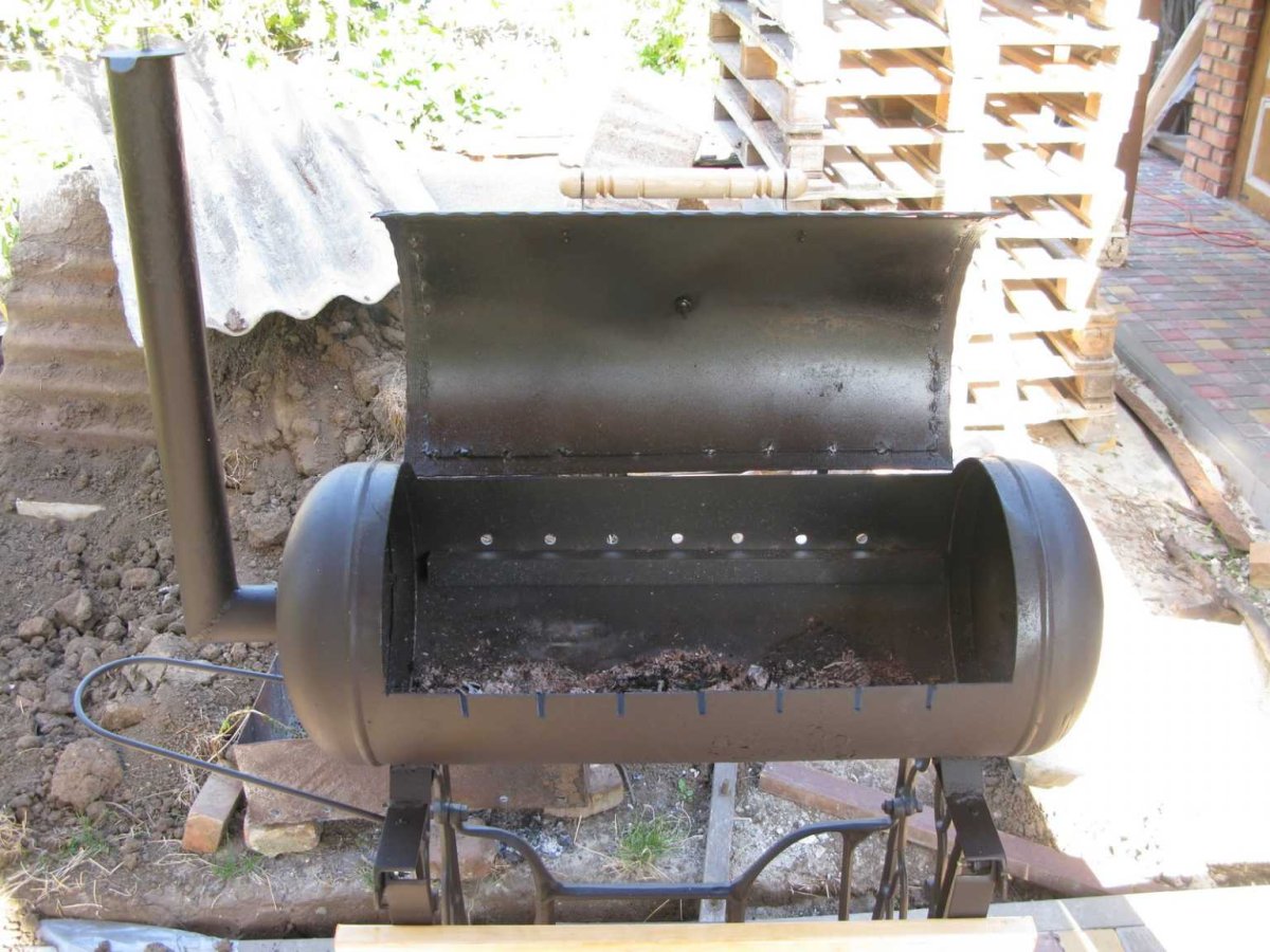 Мангал из газового баллона 100л