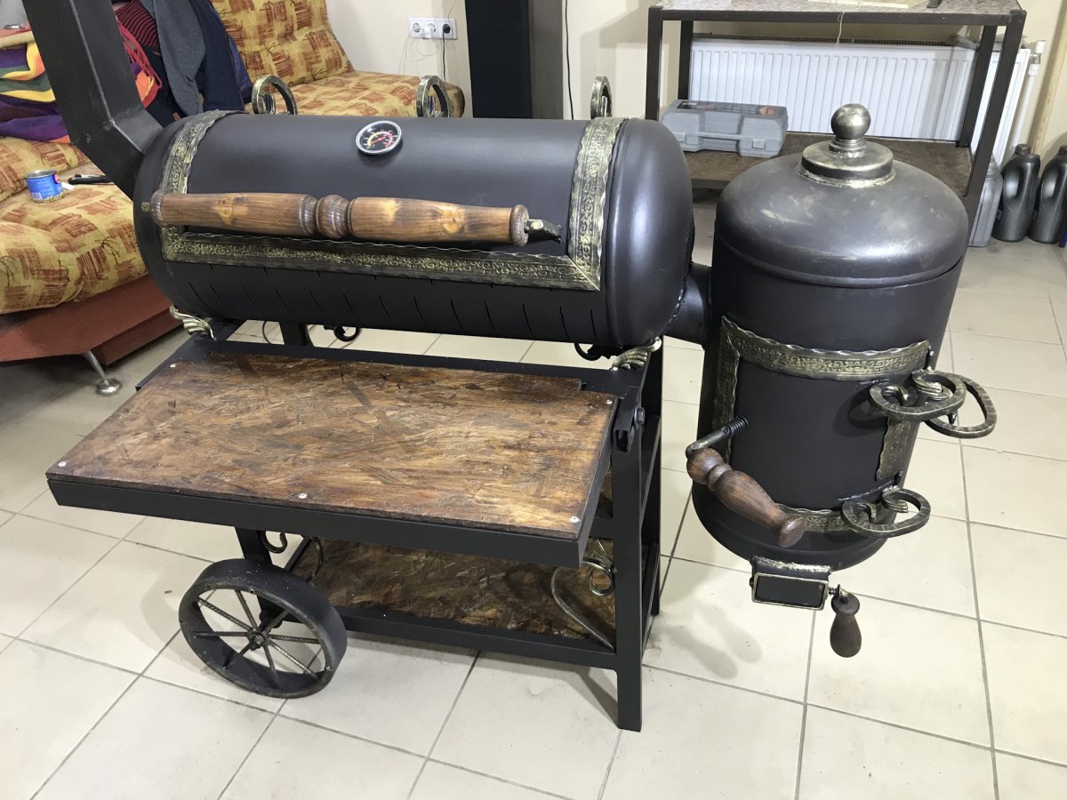 Мангал коптилка из газового баллона 50л