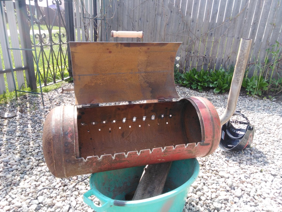 Мангал смокер из баллона