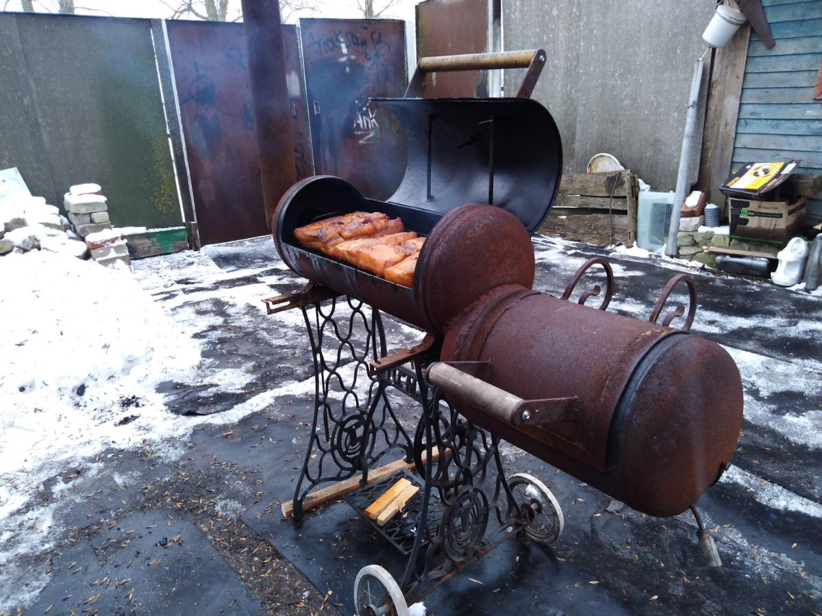 Мангал из газового баллона 130л