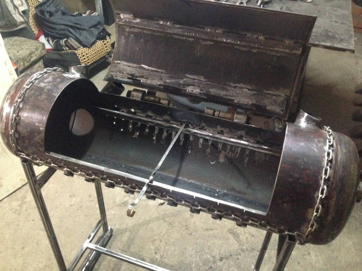 Мангал из газового баллона 130л