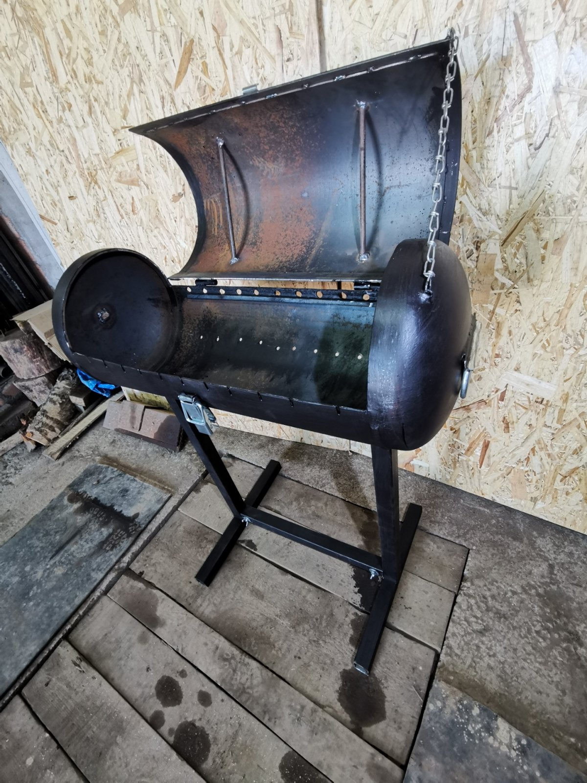 Барбекю из газового баллона 27л