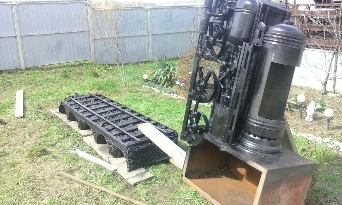 Мангал из газового баллона паровоз своими