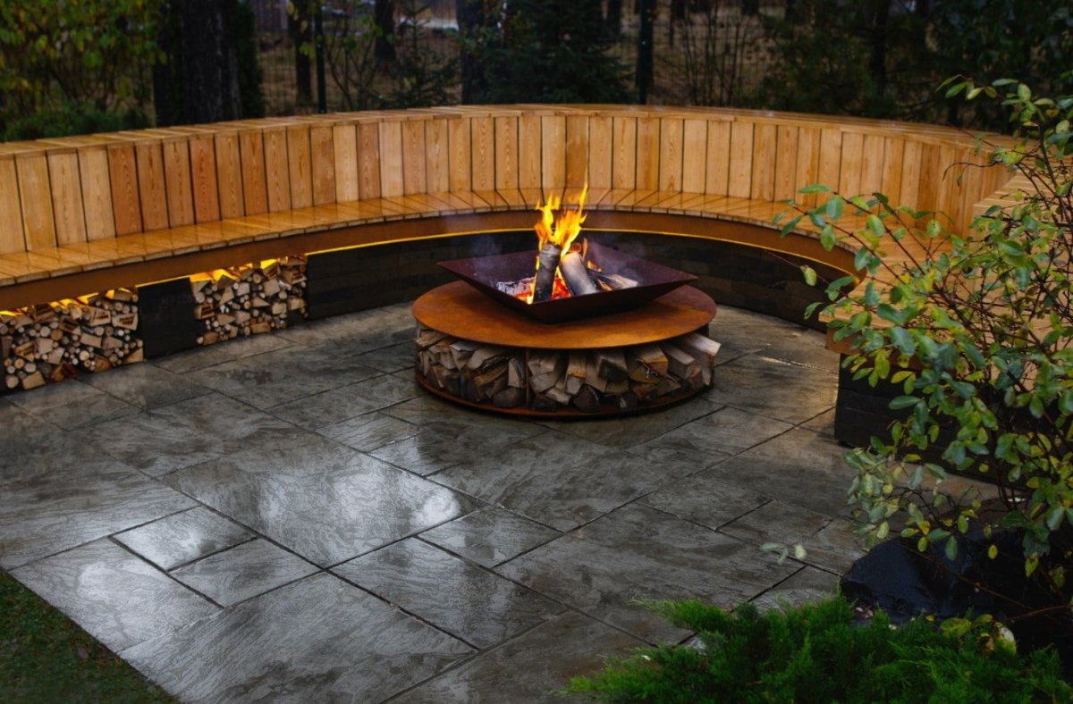 Кортеновская сталь костровая чаша