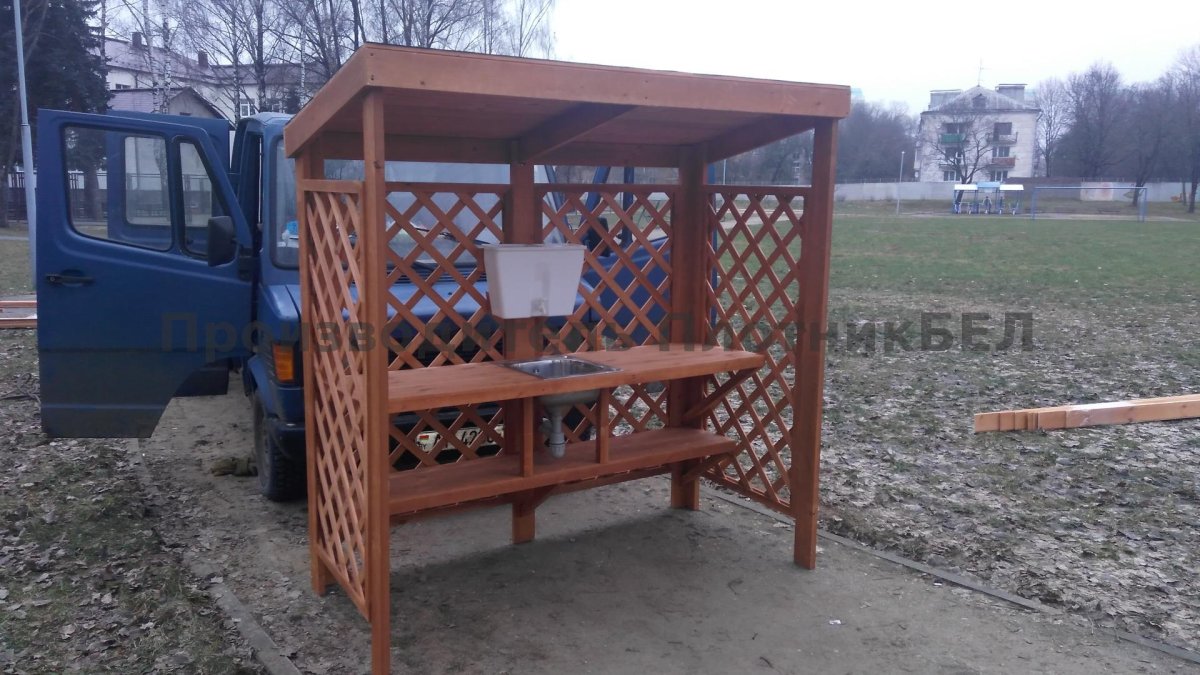 Уличная мойка для посуды на даче