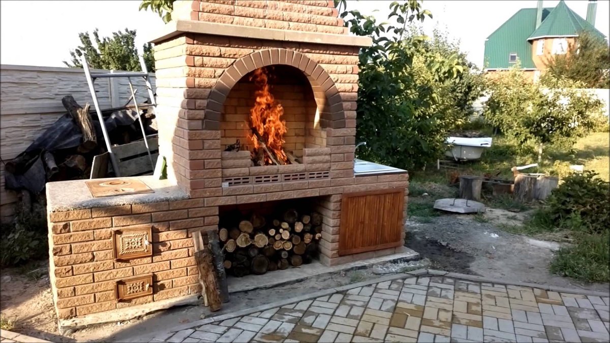 Уличная печка для дачи