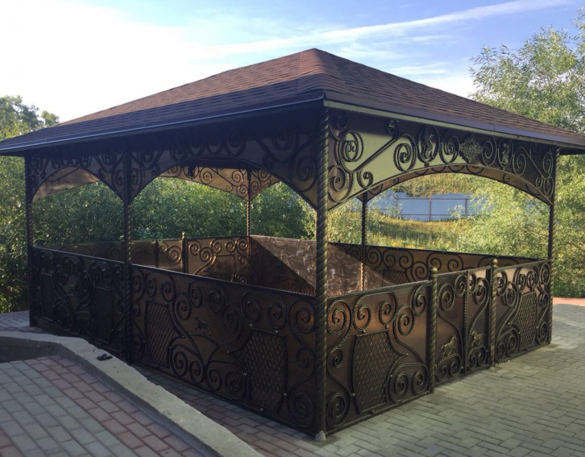 Беседка железная