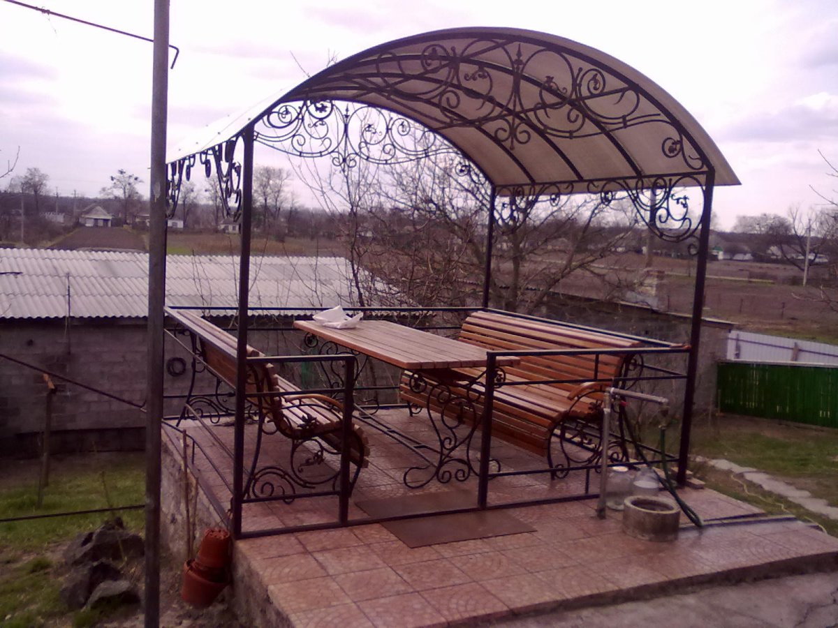Беседки 6 на4 на дачу из металла