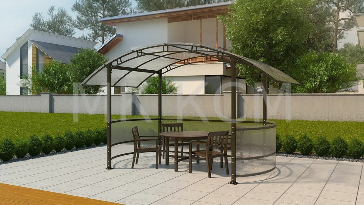 Летняя беседка из металла