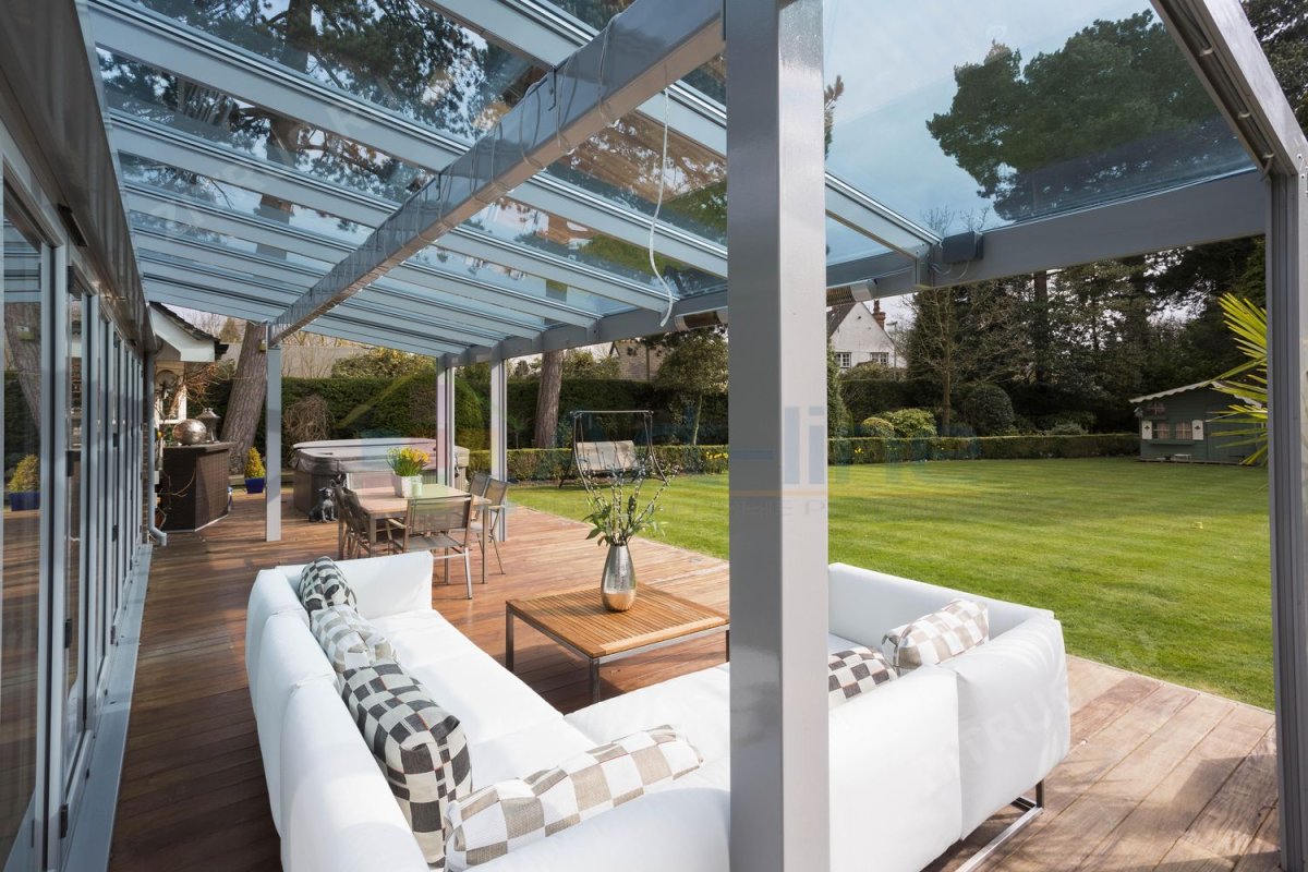 Стеклянная крыша для террасы