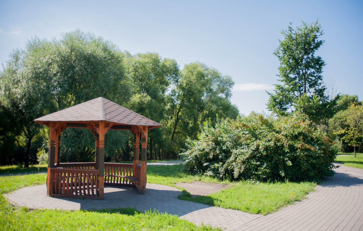 Парк Борисовские пруды беседки