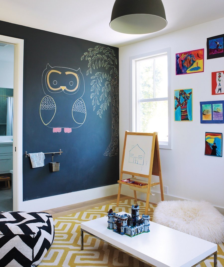 Грифельная стена в интерьере детской комнаты - Маркерные и магнитные краски