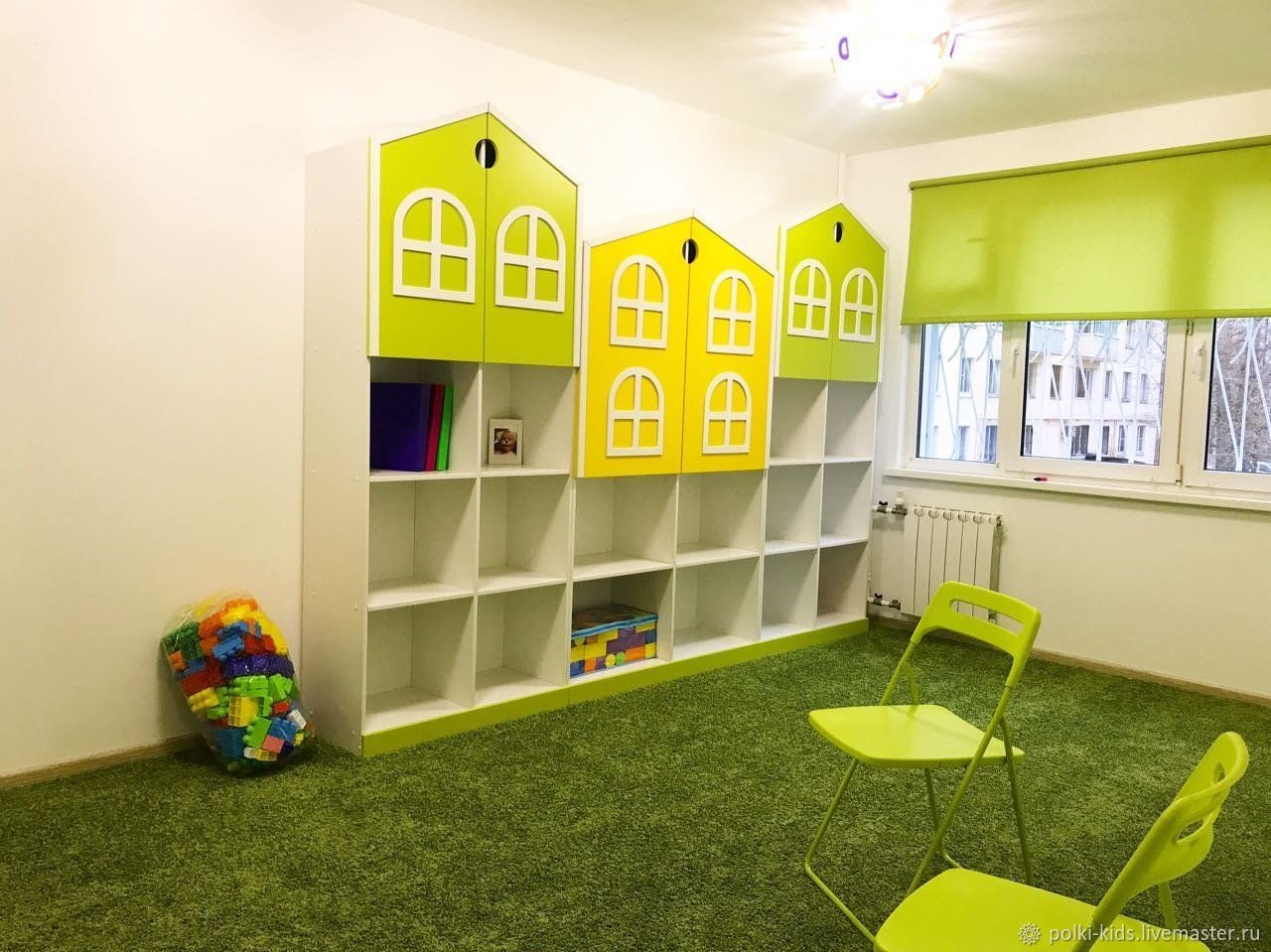 Стеллажи для книг и игрушек - купить стеллажи в детский сад | ODELEX