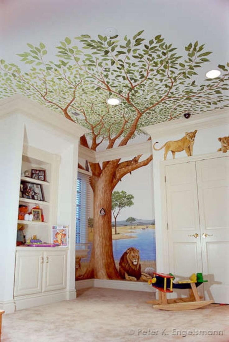 Роспись стен «Яблочное дерево»