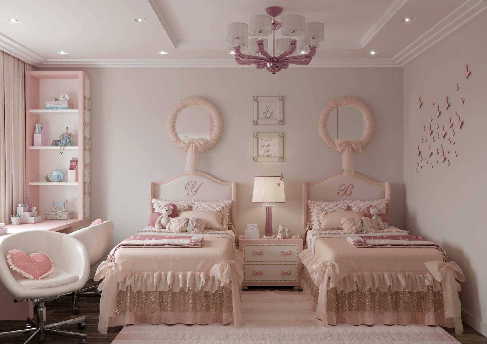 Детская комната для близнецов с кроватями Alana — фабрика современной дизайнерской мебели SKDESIGN