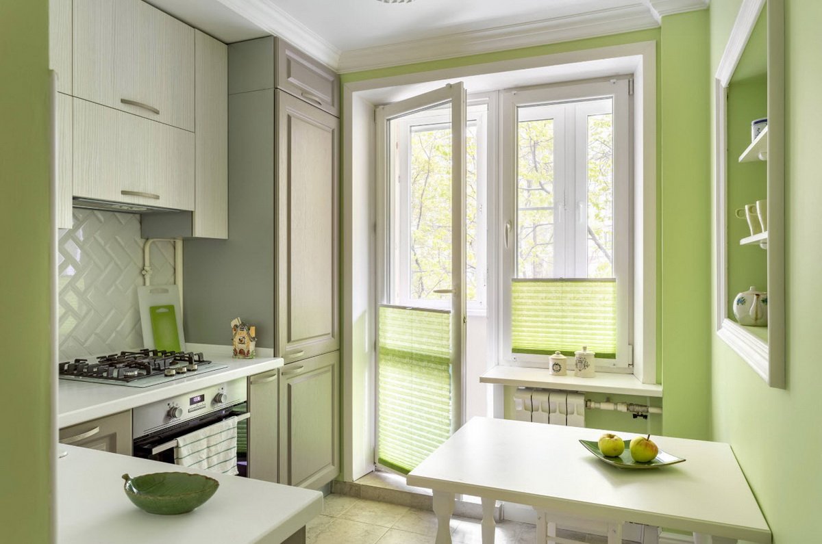 Дизайн кухни 7 кв. м.: фото, новинки с холодильником