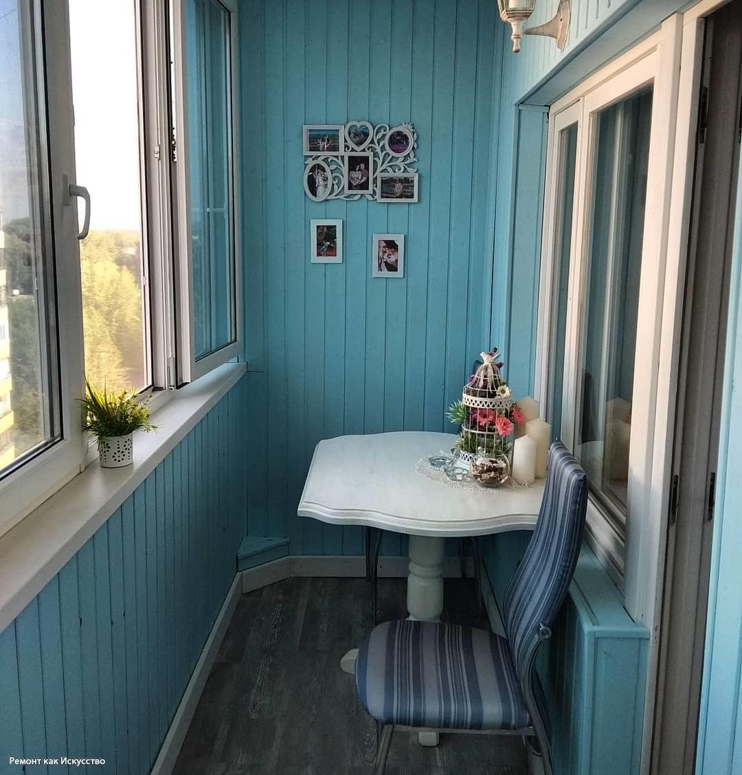Покраска вагонки на балконе фото