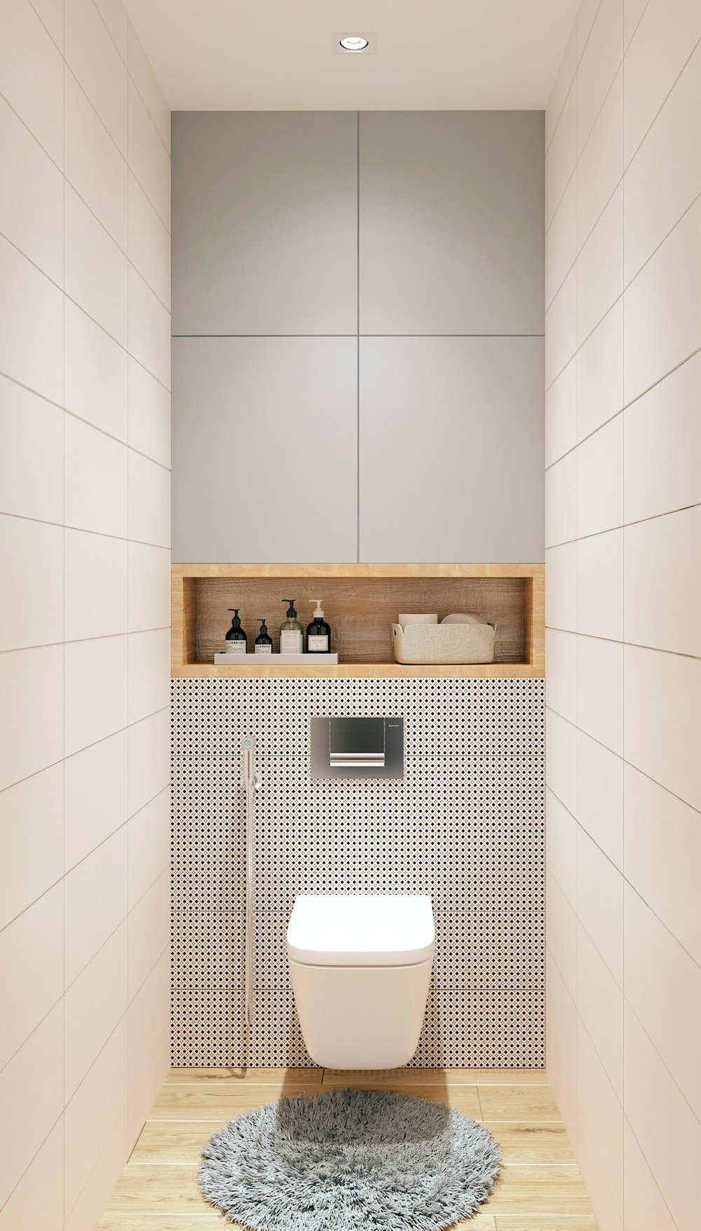 Дизайн туалета со шкафом в квартире фото