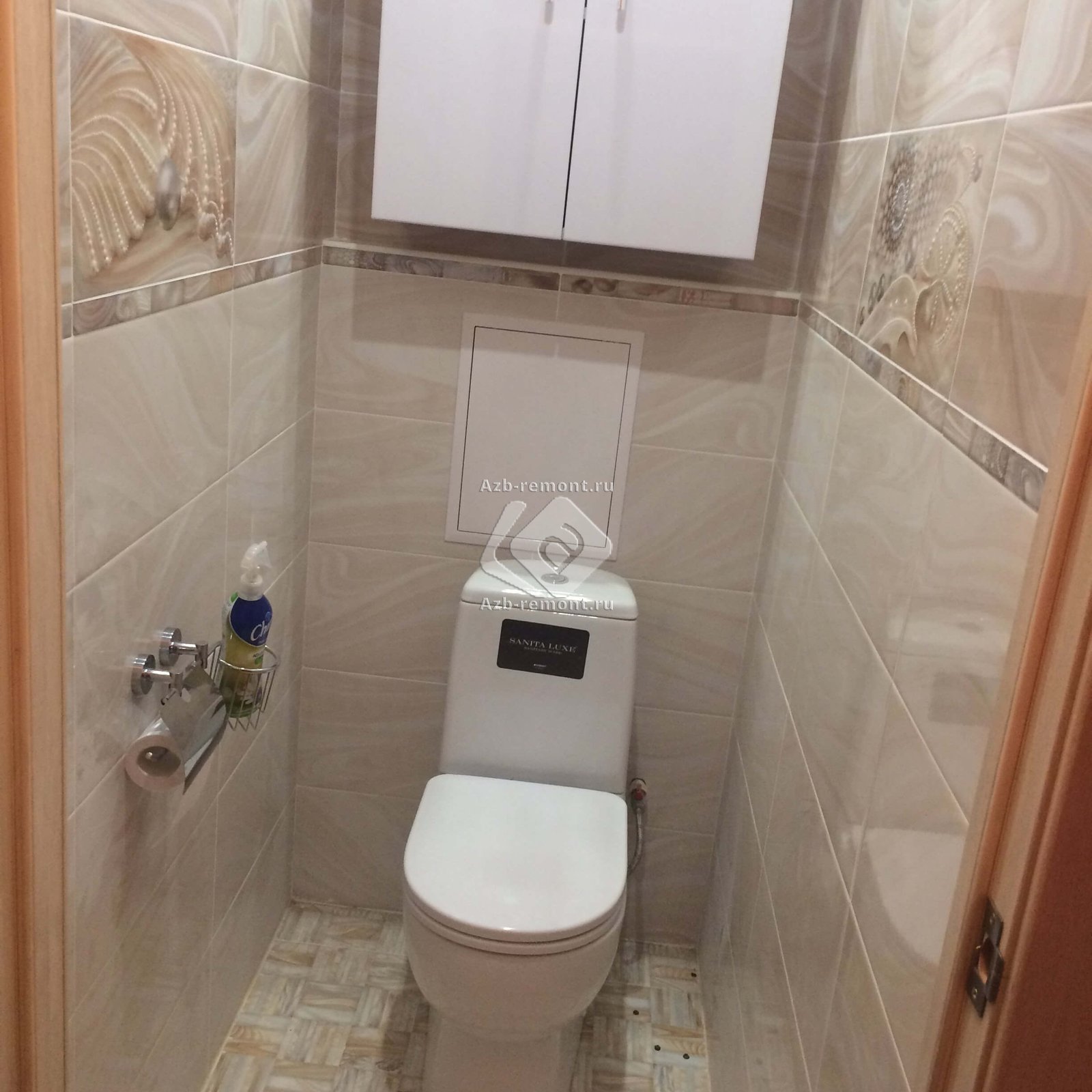 Ремонт туалета в квартире плиткой фото дизайн со шкафчиком