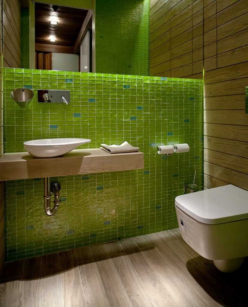 Туалет зеленый