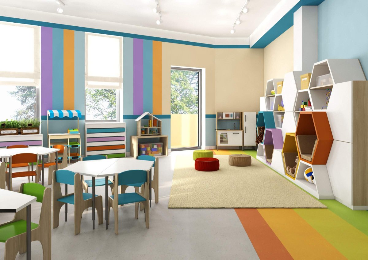 Необычный интерьер детского сада