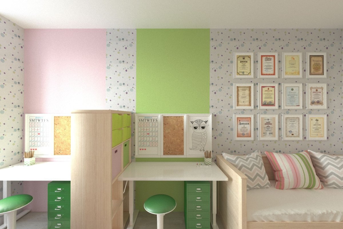 Комната 14 кв м для двоих детей разнополых подростков