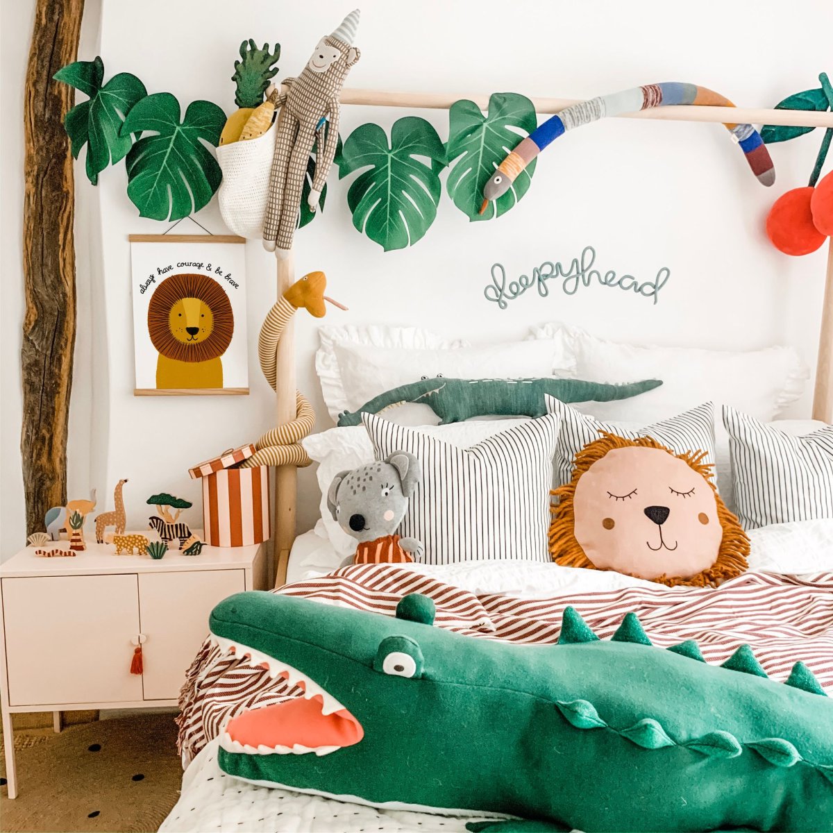 Детские комнаты в стиле джунглей