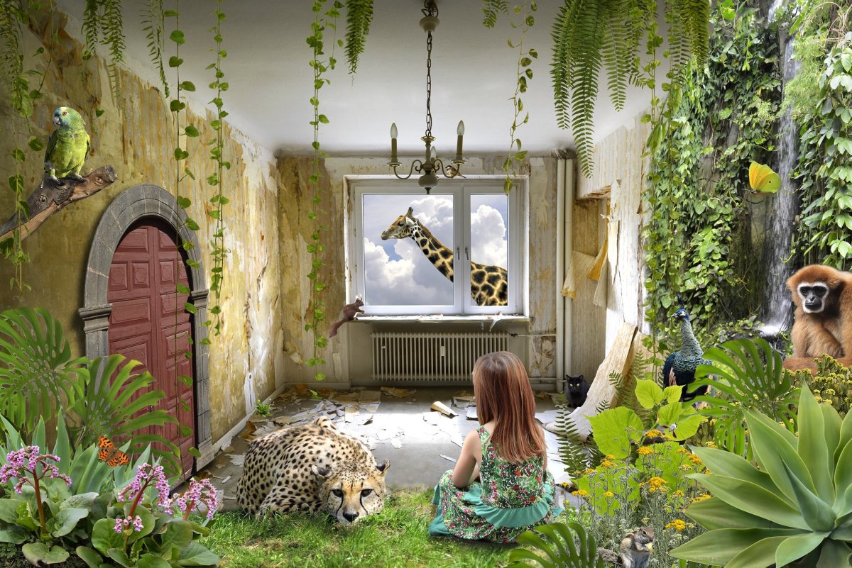 Детская в тропическом стиле