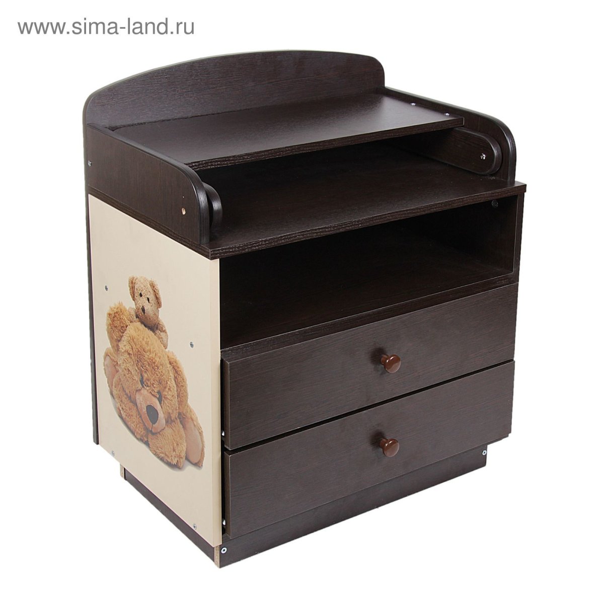 Кроватка-трансформер папа Карло мишки венге ваниль